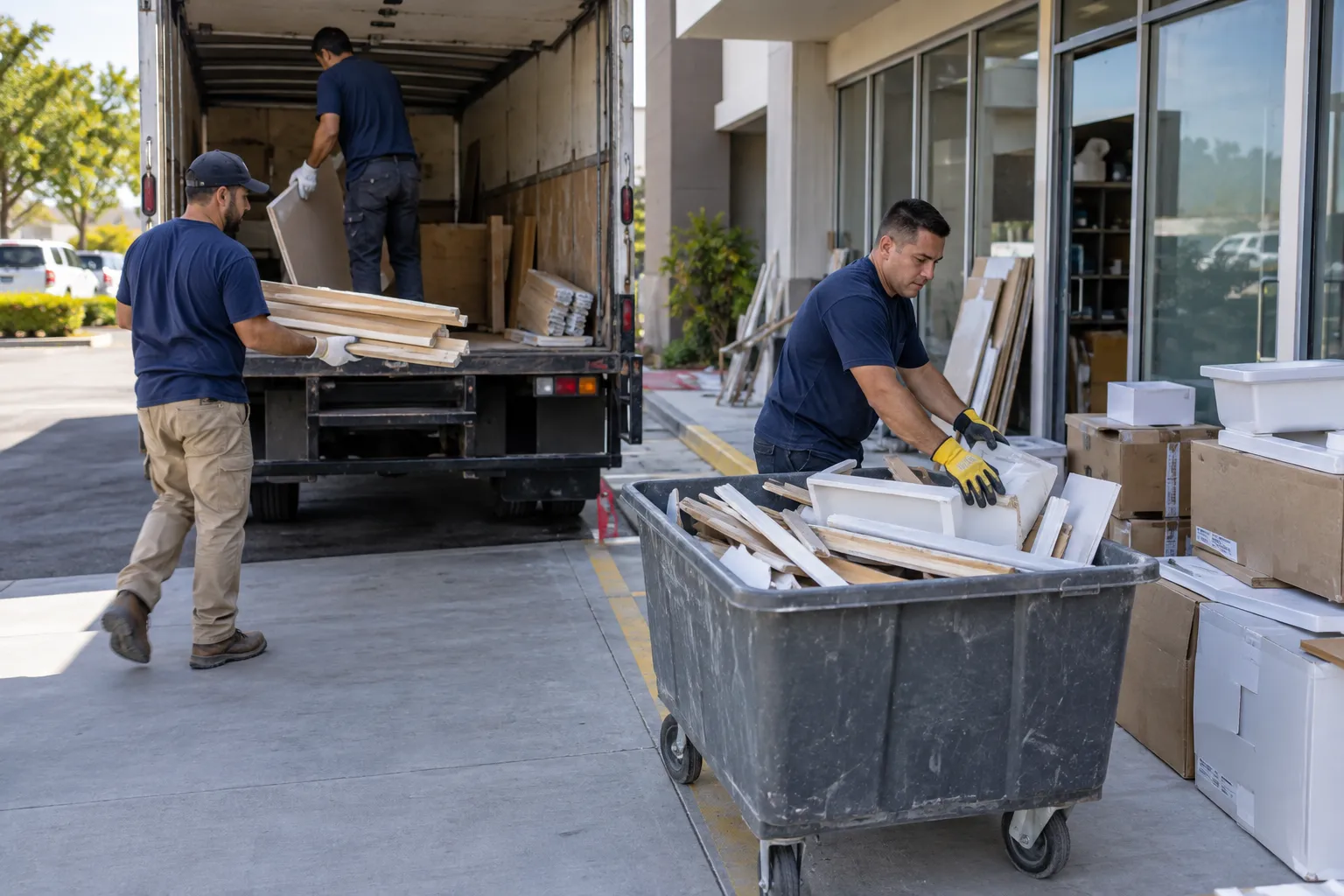 Planning for construction debris removal