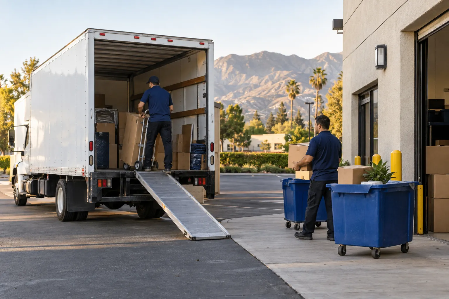 Supporting view of commercial junk removal preparation
