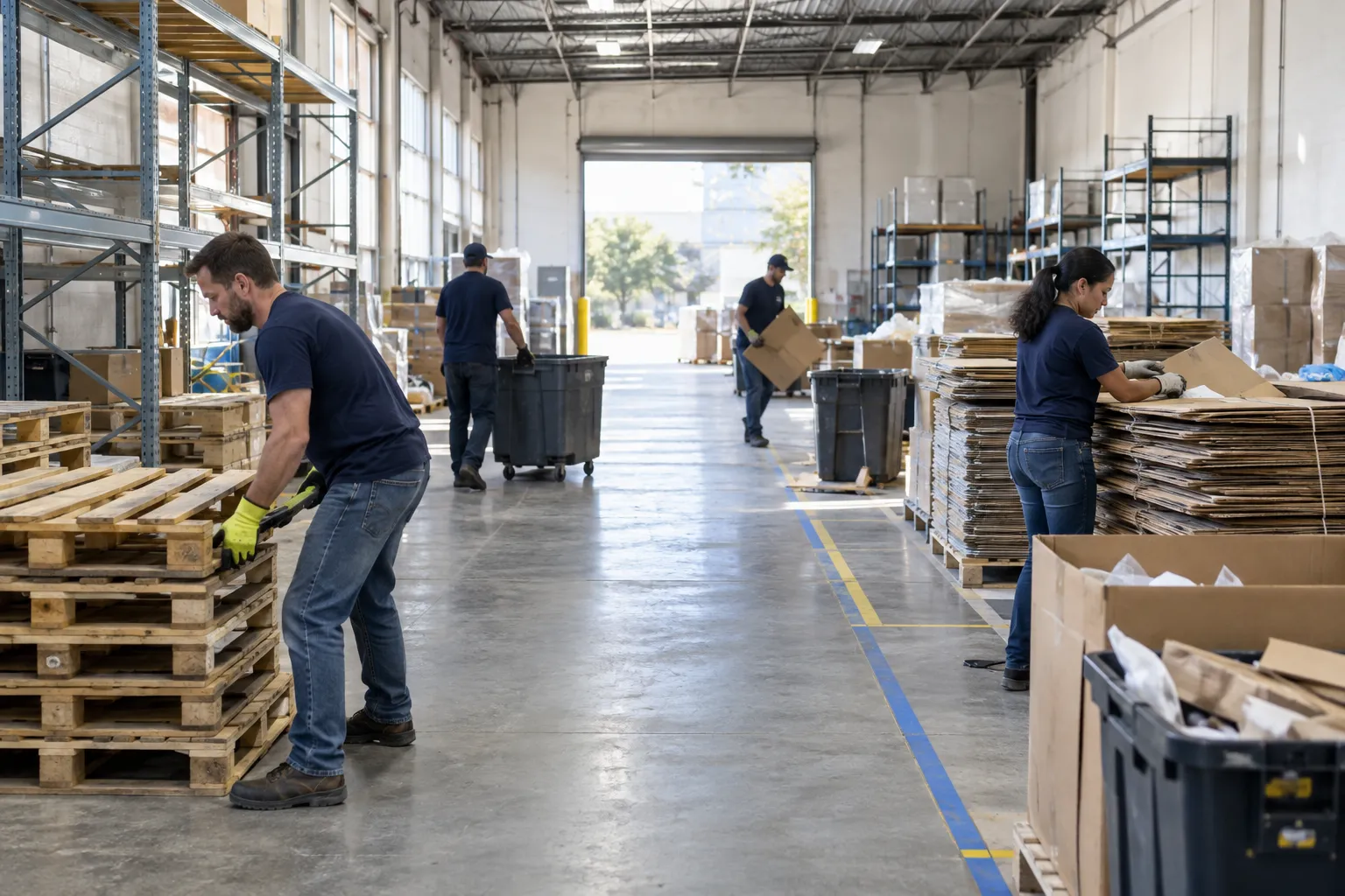 Warehouse Cleanouts service in a commercial setting
