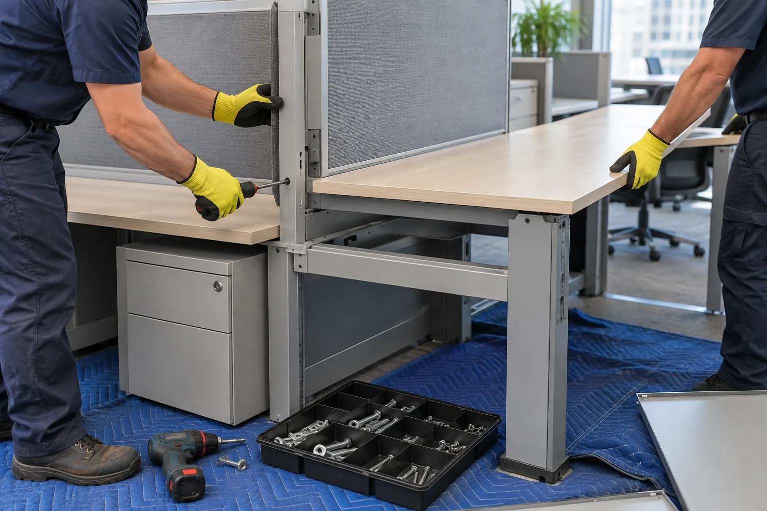 Supporting view of office cleanouts preparation